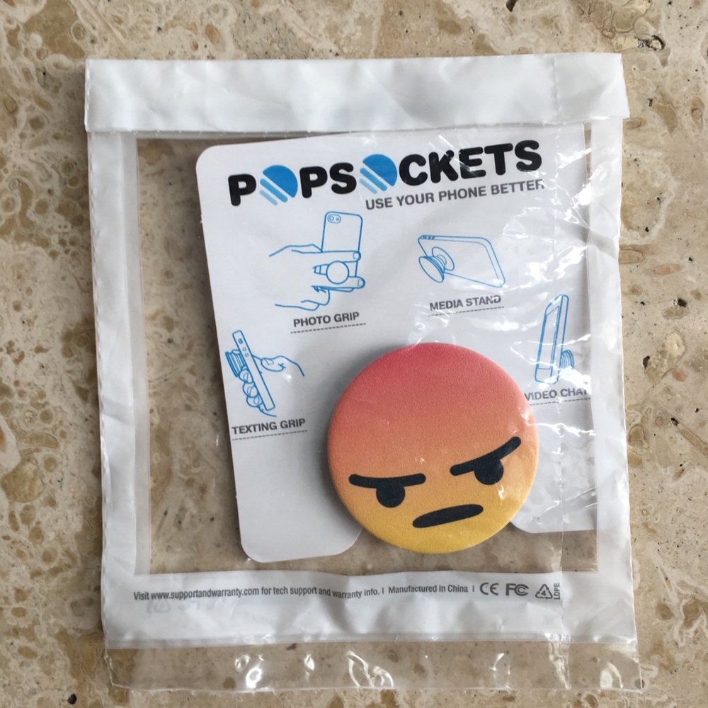 NWT Angry Emoji PopSocket